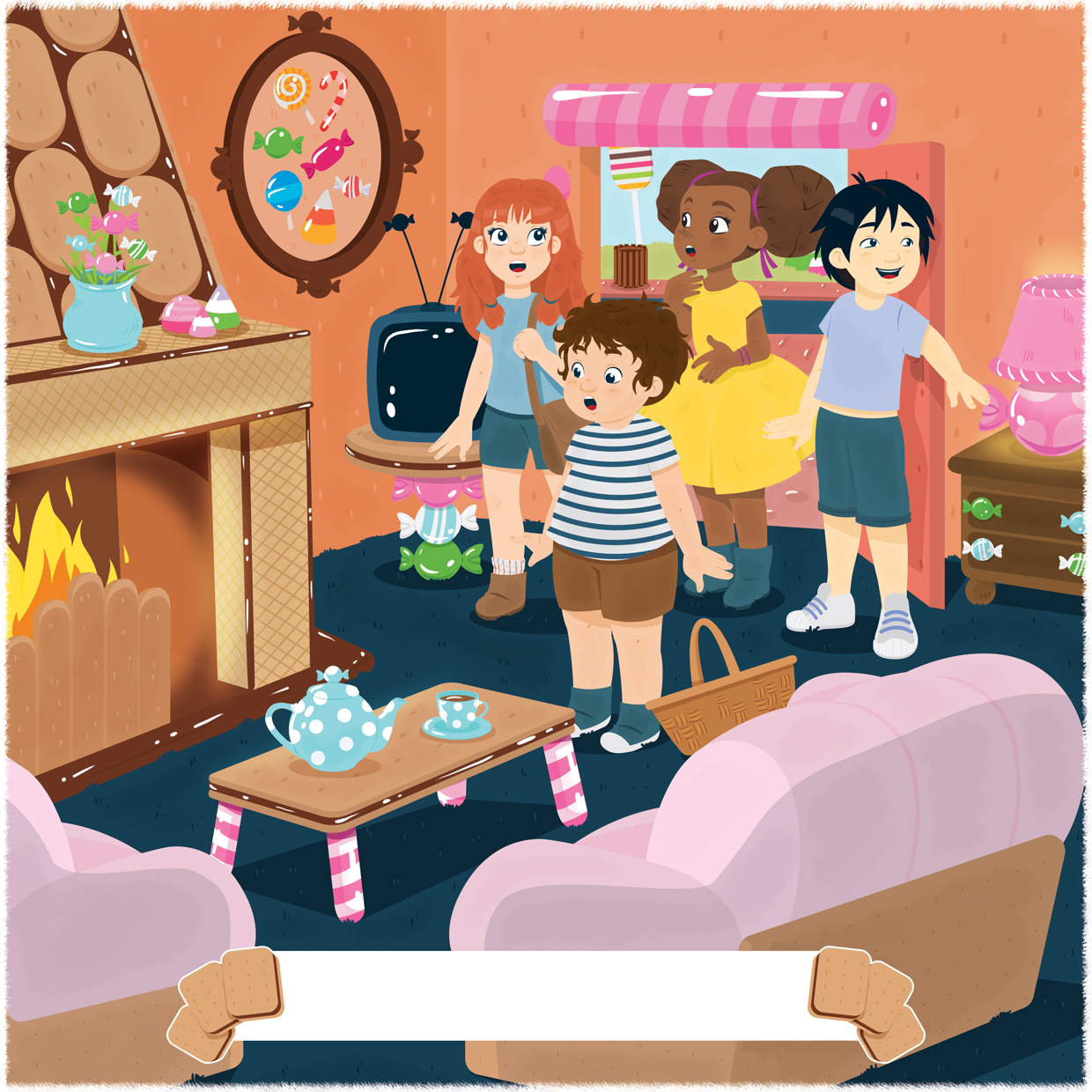 Illustration extrait d'un livre pour enfant interactif