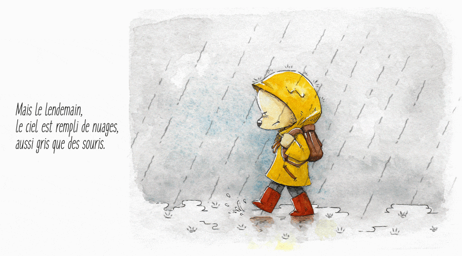illustration réalisée à l'aquarelle avec ajout d'animations en motion-design