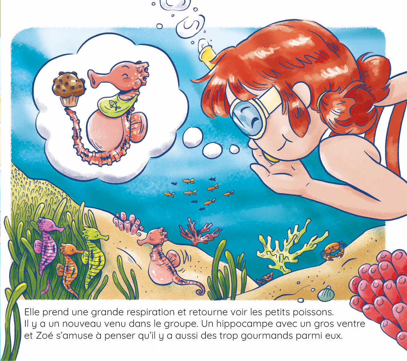 illustration livre jeunesse, extrait d'une page
